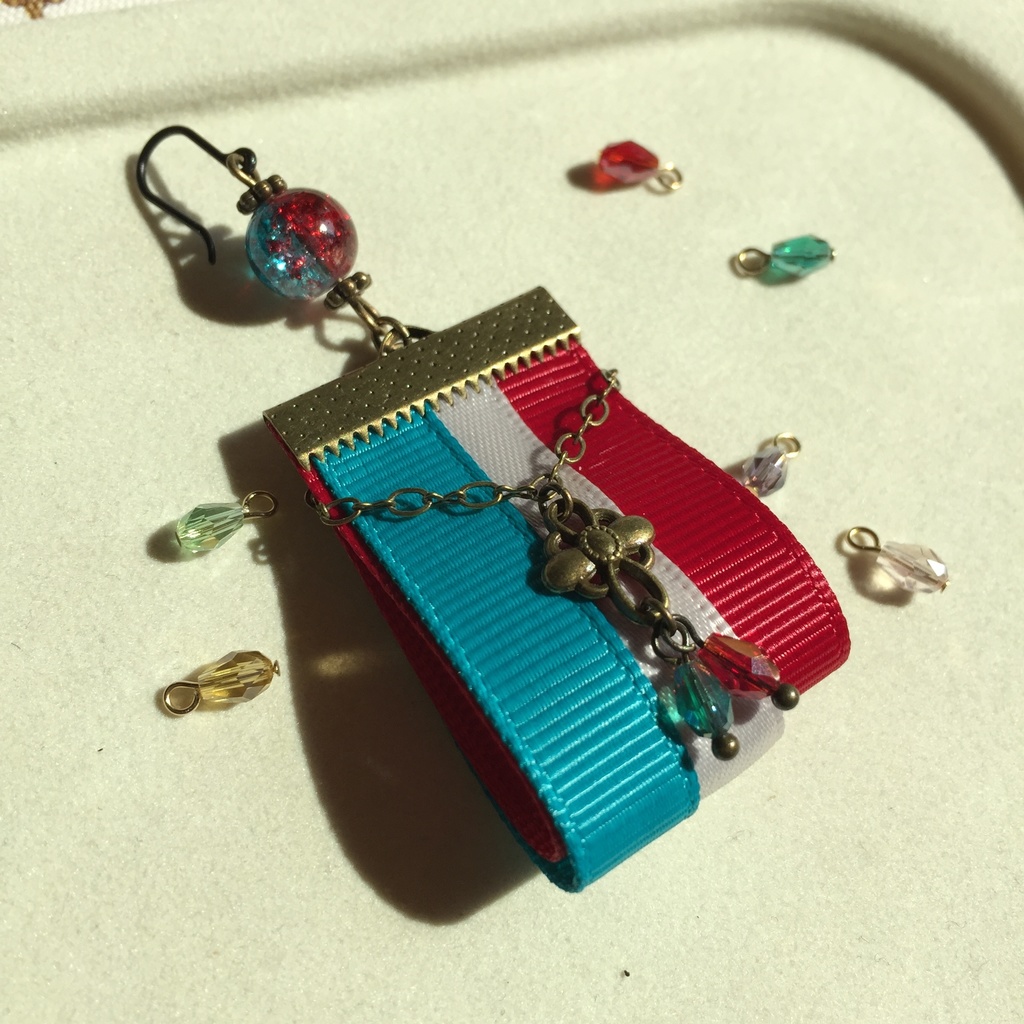 ヒプマイ 麻天狼イメージ リボンタッセルピアス(片耳用)