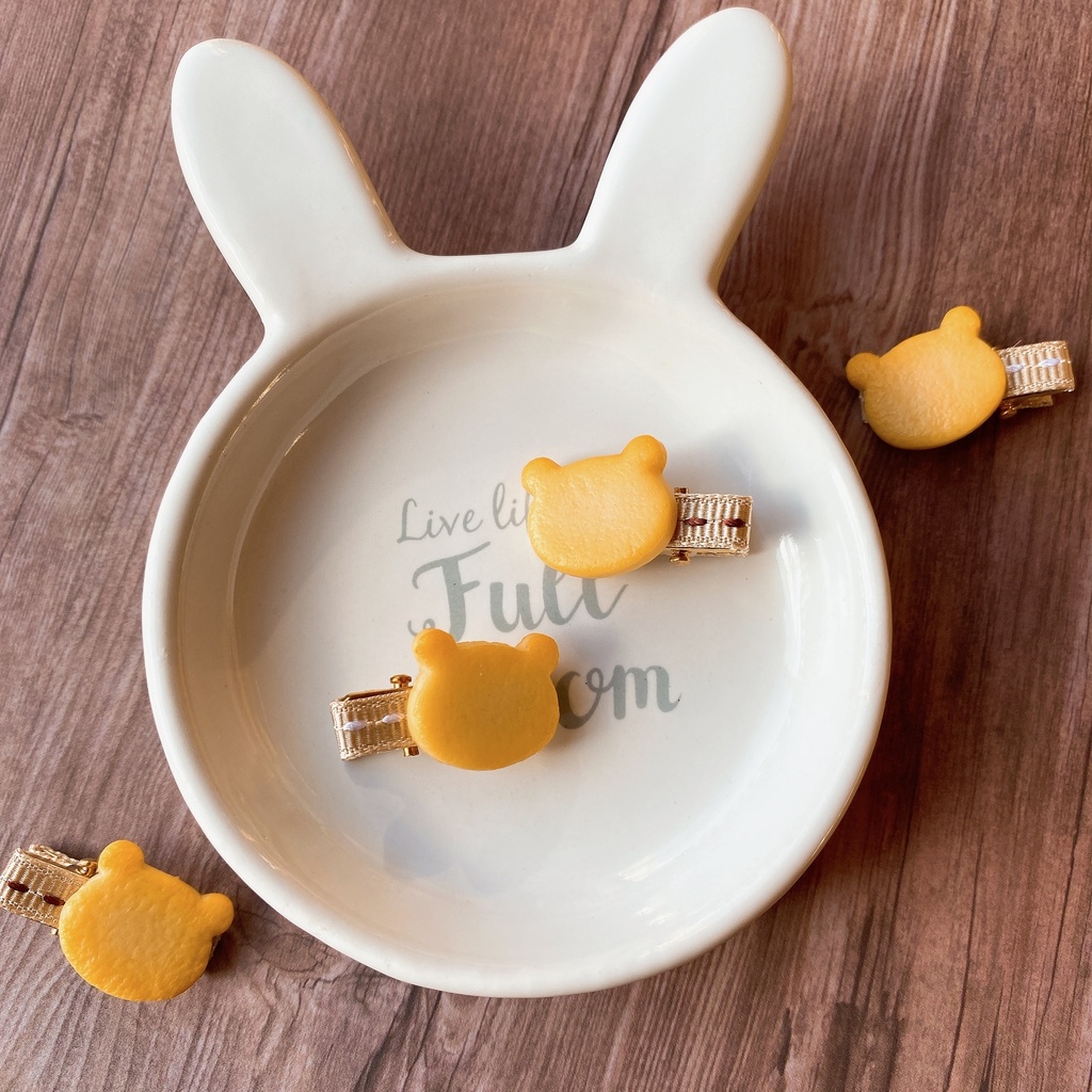 ぬいちゃんのおやつヘアクリップ くまさんクッキー