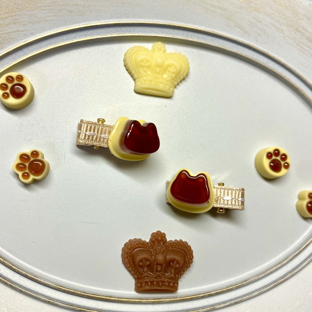 ぬいちゃんのおやつクリップ どうぶつプリン🍮