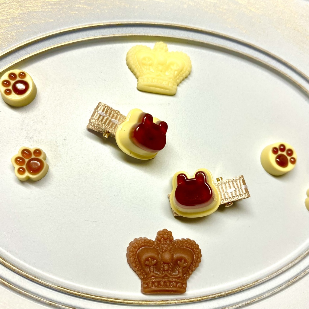 ぬいちゃんのおやつクリップ どうぶつプリン🍮