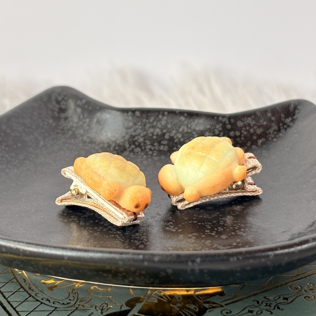 ぬいちゃんのおやつクリップ カメさんメロンパン🍈