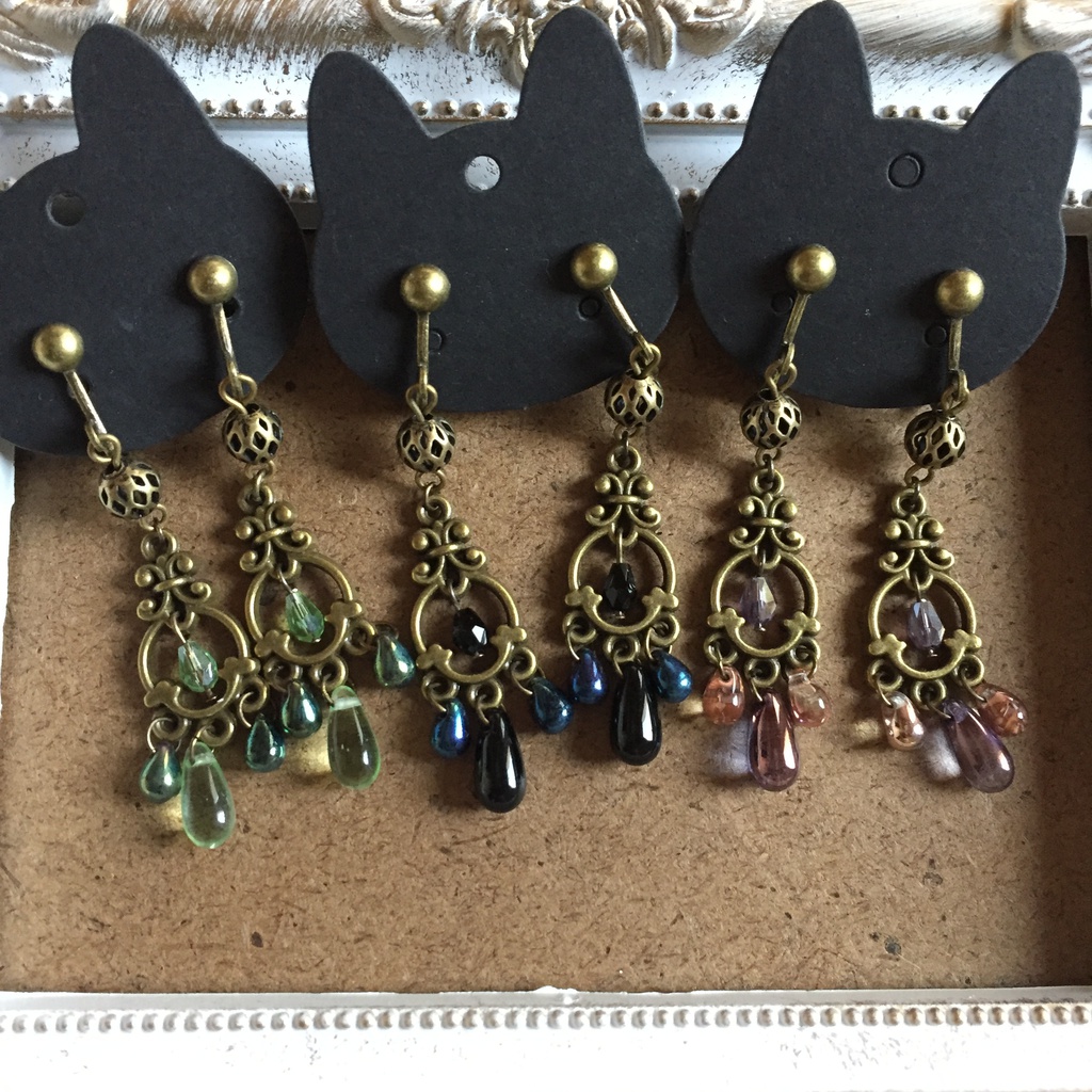 アンティーク風 シャンデリアイヤリング