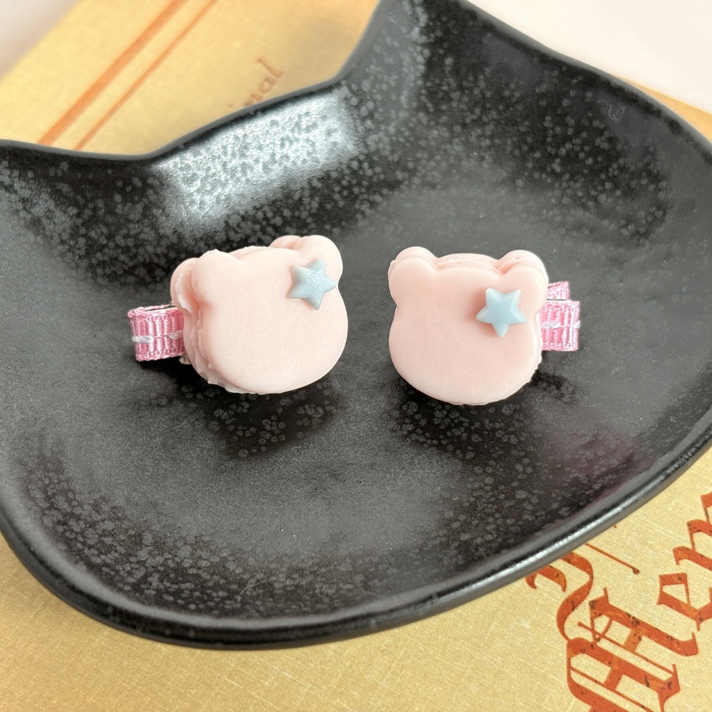 ぬいちゃんのおやつ くまさん🐻マカロンクリップ