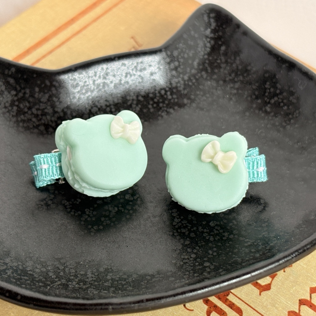 ぬいちゃんのおやつ くまさん🐻マカロンクリップ