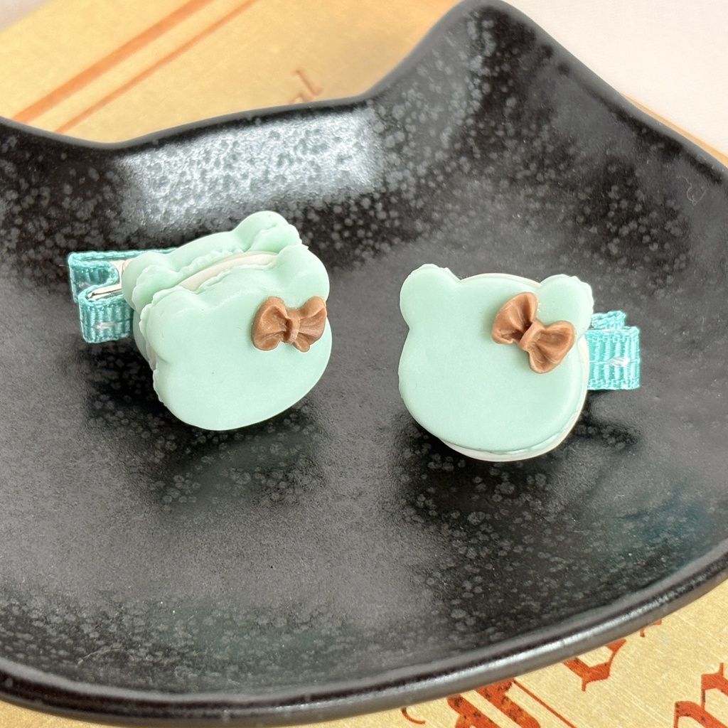 ぬいちゃんのおやつ くまさん🐻マカロンクリップ