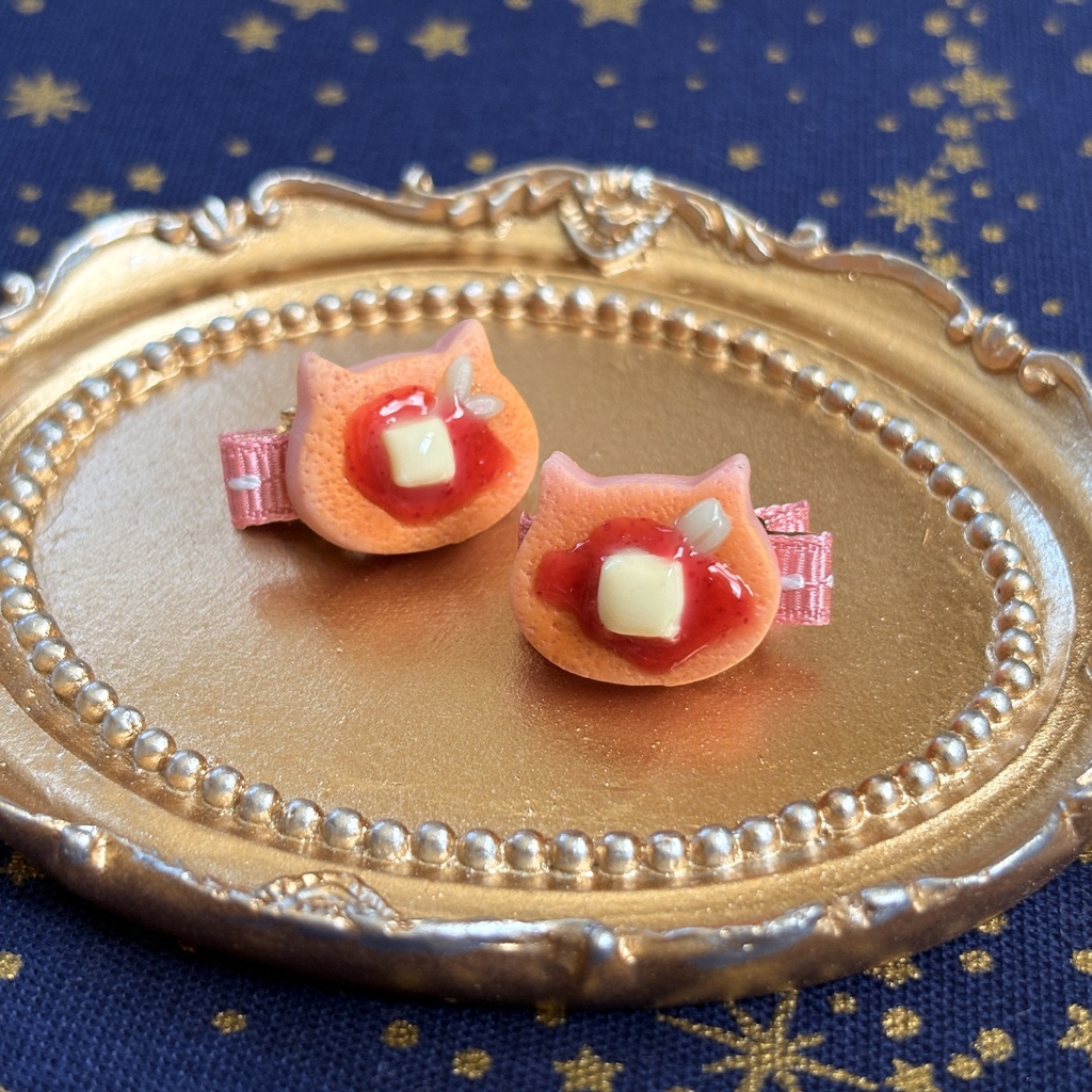 ぬいちゃんのおやつクリップ いちごパンケーキ🍓🥞