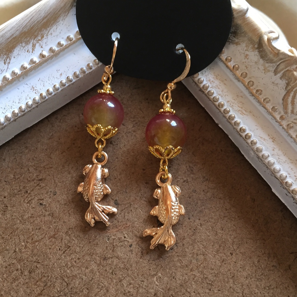 納涼 金魚ピアス
