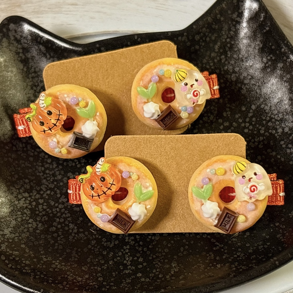 ぬいちゃんのおやつ ハロウィンドーナツ🍩