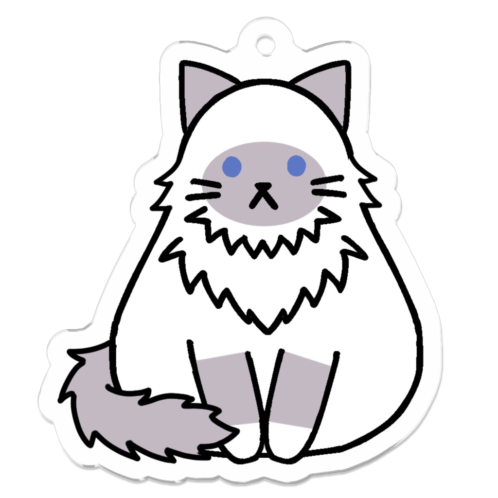 お座り猫アクリルキーホルダー