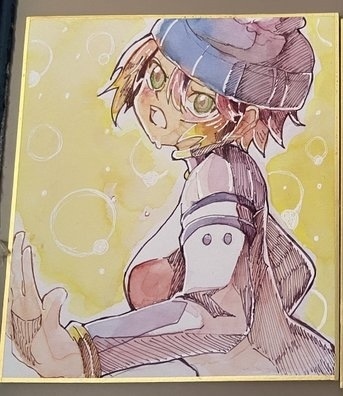 ジークアクス　マチュ　原画色紙