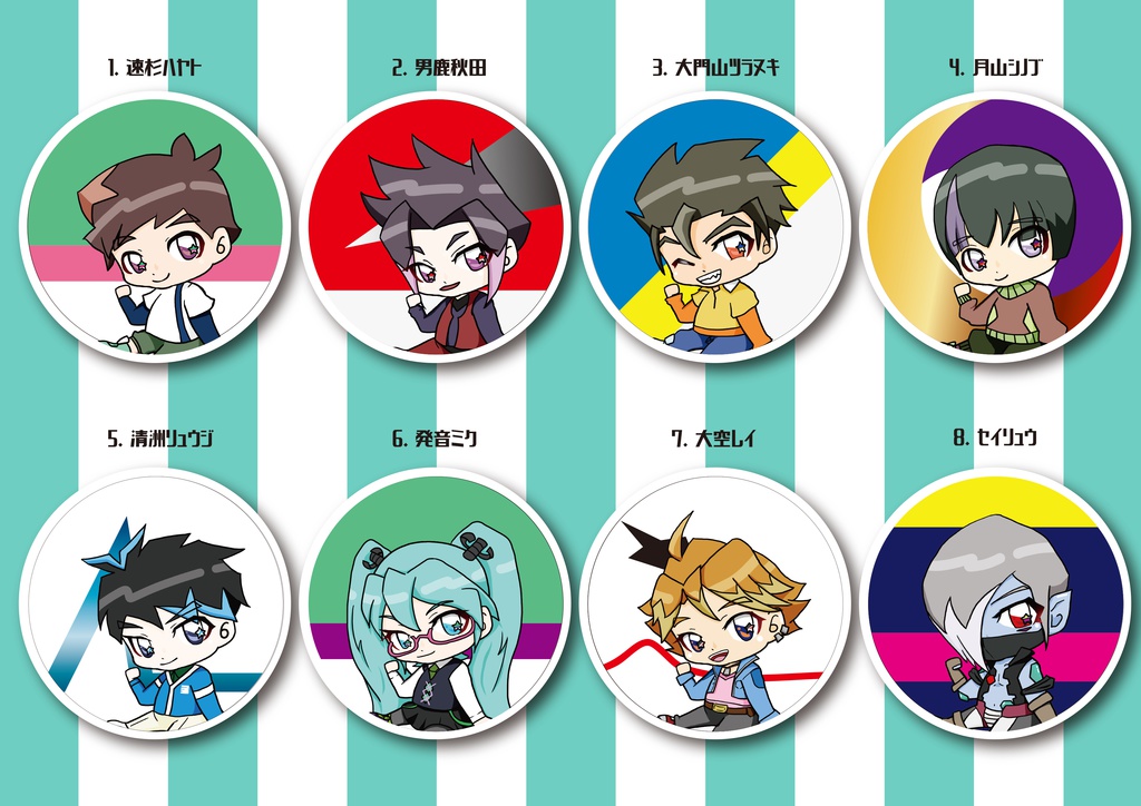 運転士デフォルメ缶バッチ