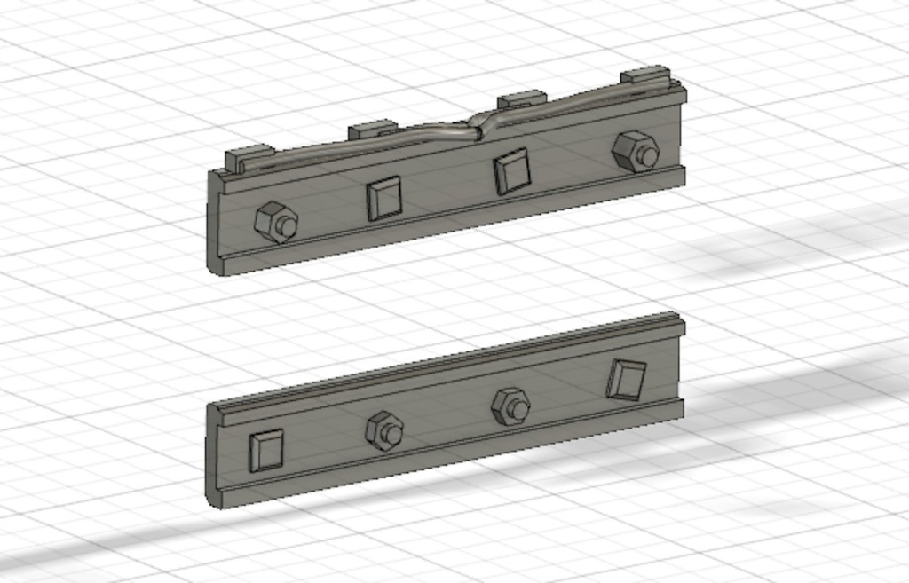 【Nゲージ 】継目板I型(T社用) 未塗装4組入 情景 線路 8K出力 3D精密パーツ