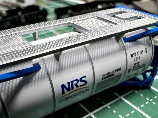 【Nゲージ 】ISO 20ftタンクコンテナ グレーチング差替えパーツ 未塗装2個入り 3D-F002 8K出力 3D精密パーツ