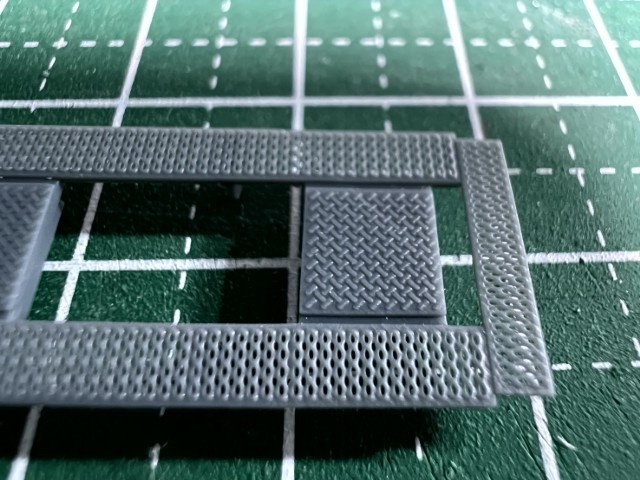 【Nゲージ 】ISO 20ftタンクコンテナ グレーチング差替えパーツ 未塗装2個入り 3D-F002 8K出力 3D精密パーツ