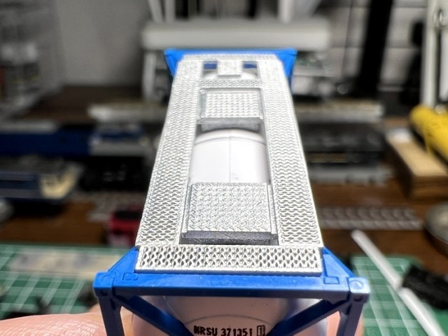 【Nゲージ 】ISO 20ftタンクコンテナ グレーチング差替えパーツ 未塗装2個入り 3D-F002 8K出力 3D精密パーツ