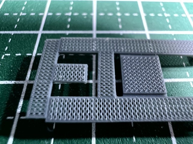 【Nゲージ 】ISO 20ftタンクコンテナ グレーチング差替えパーツ 未塗装2個入り 3D-F002 8K出力 3D精密パーツ