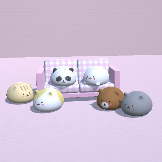 どうぶつクッションセット(ソファ付き)