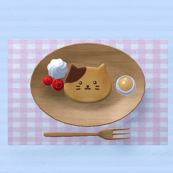 ねこのパンケーキセット