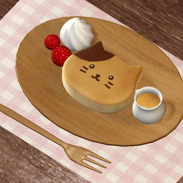 ねこのパンケーキセット