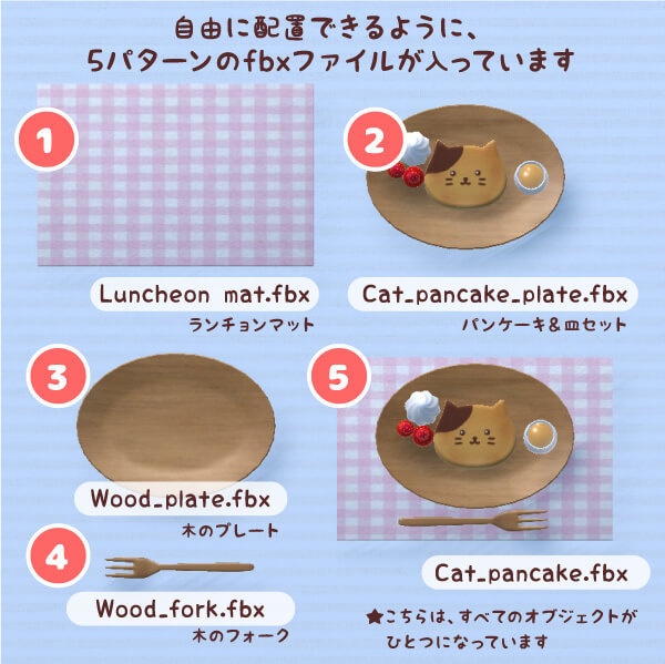 ねこのパンケーキセット