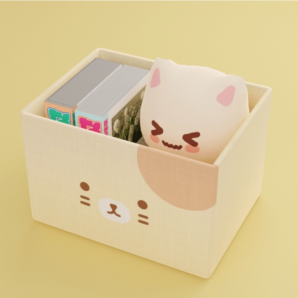 ハウス型のカラーボックス+インテリア用小物セット(Unitypackage)