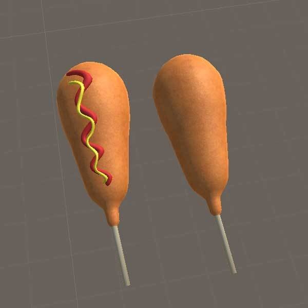 【無料3Dモデル】アメリカンドッグ(Unitypackage)