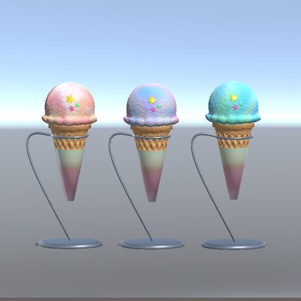 ファンシーなアイスクリームセット(Unitypackage)