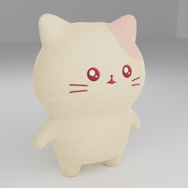 ねこマスコット(3Dモデル/Unitypackage)