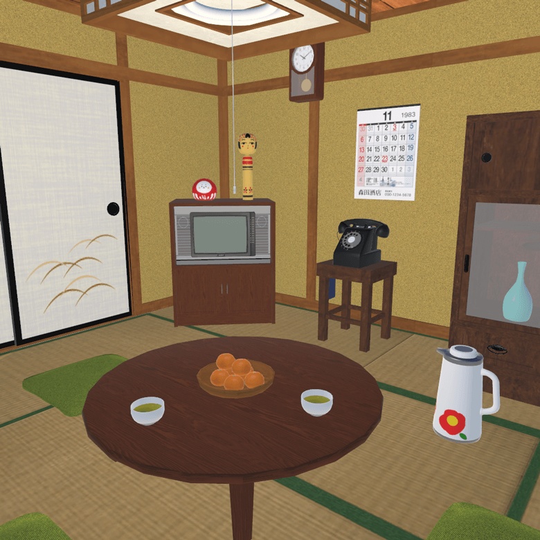 昭和レトロなインテリアセット【3Dモデル/Unitypackage】