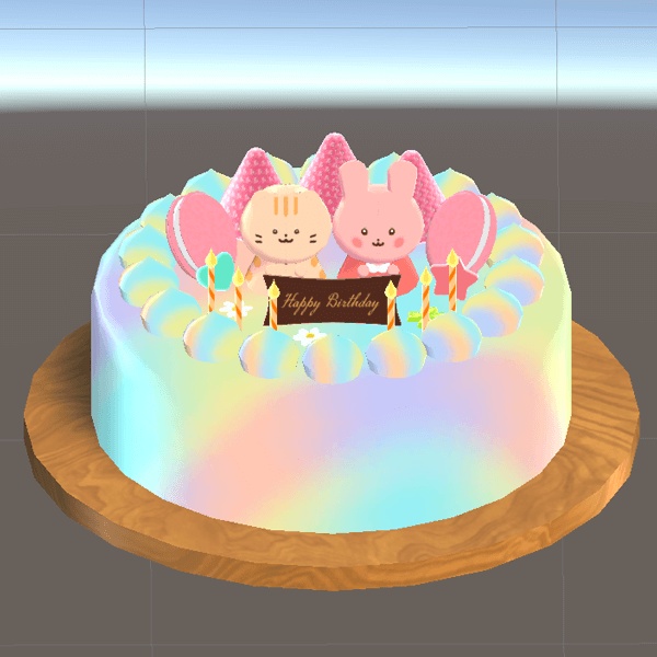 ゆめかわデコレーションケーキ(3Dモデル/Unitypackage)