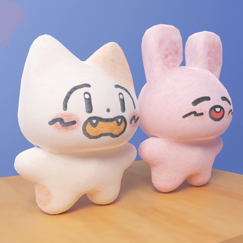 ゆる~いぬいぐるみ【3Dモデル】