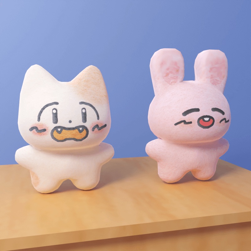 ゆる~いぬいぐるみ【3Dモデル】