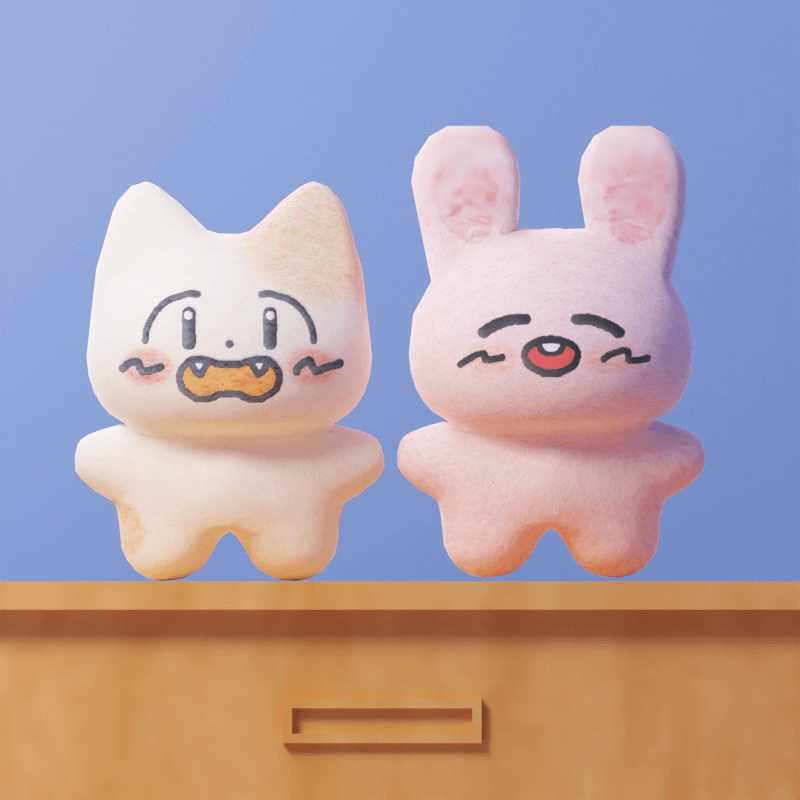 ゆる~いぬいぐるみ【3Dモデル】