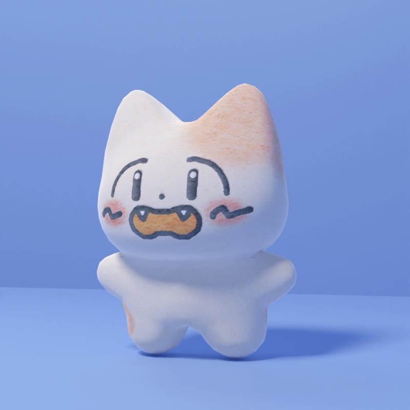 ゆる~いぬいぐるみ【3Dモデル】