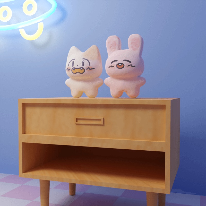 ゆる~いぬいぐるみ【3Dモデル】