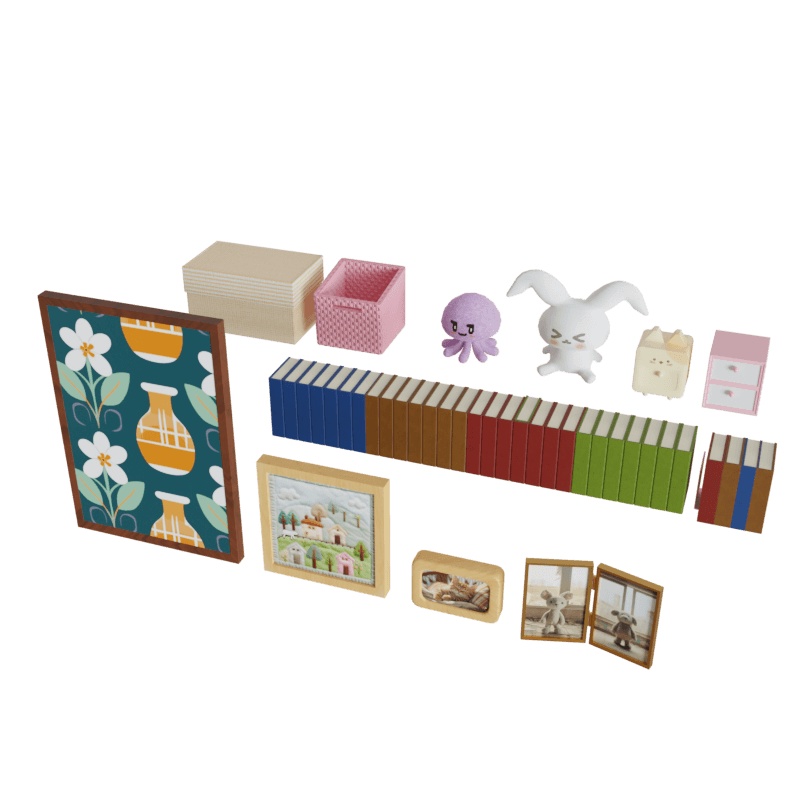 ゆめかわROOMセット【3D/Unitypackage】