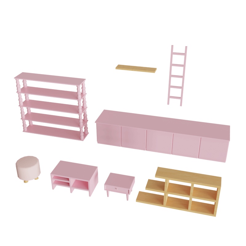 ゆめかわROOMセット【3D/Unitypackage】