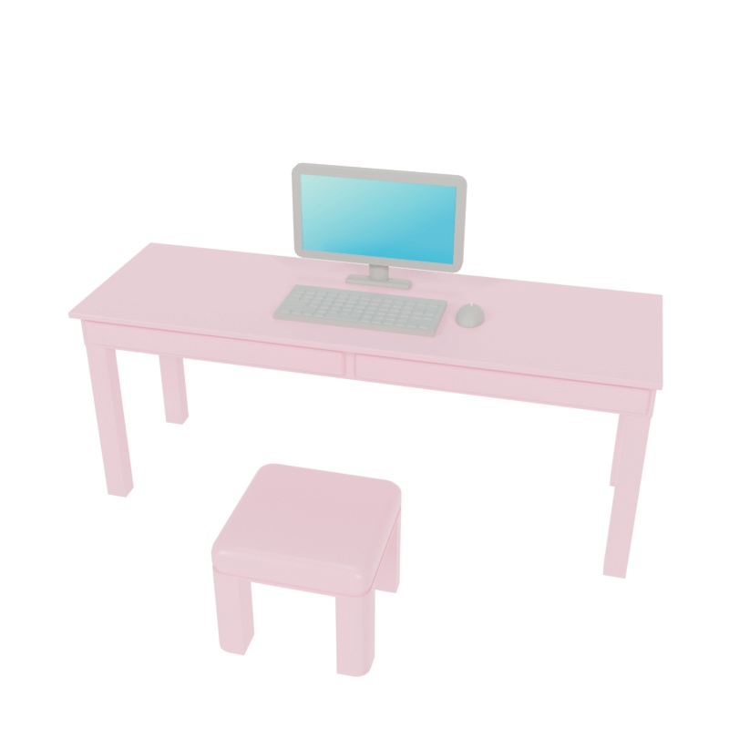 ゆめかわROOMセット【3D/Unitypackage】