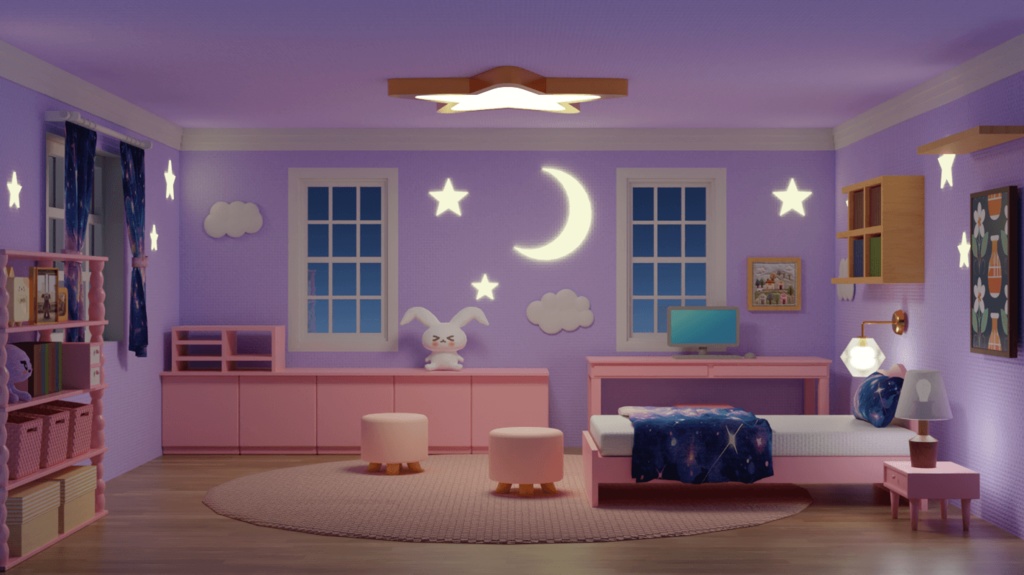 ゆめかわROOMセット【3D/Unitypackage】