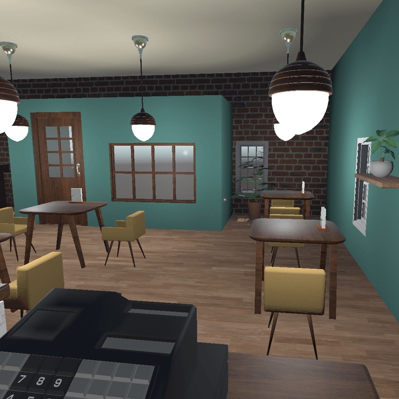 かわいい雰囲気のカフェセット【3Dモデル/Unitypackage】