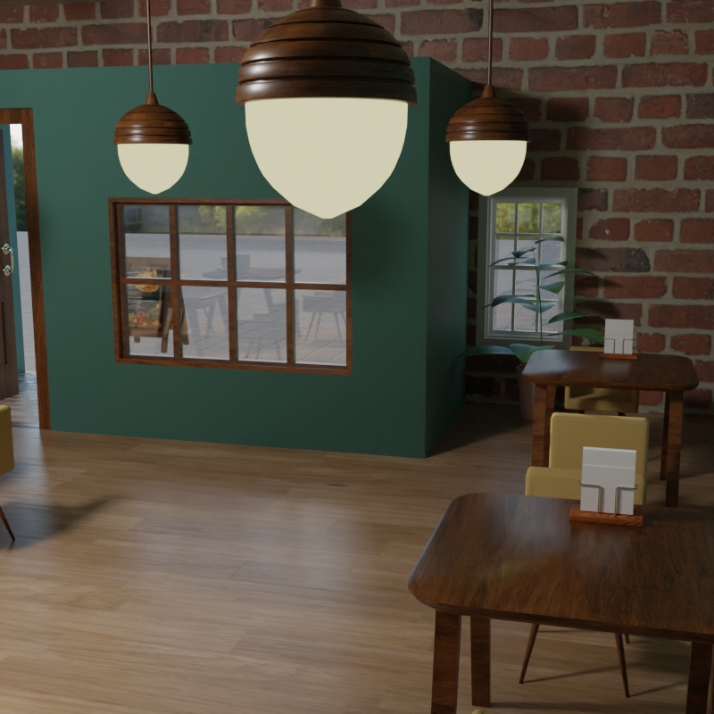 かわいい雰囲気のカフェセット【3Dモデル/Unitypackage】