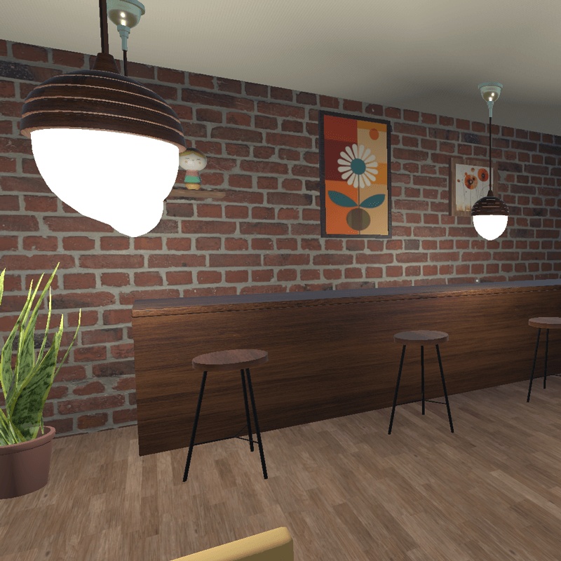 かわいい雰囲気のカフェセット【3Dモデル/Unitypackage】