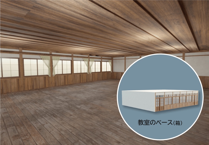 昭和レトロな小学校の教室【3Dモデル/Unitypackage】
