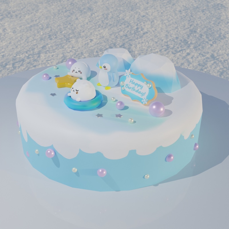 ゆめかわアイスケーキ(3Dモデル/Unitypackage)