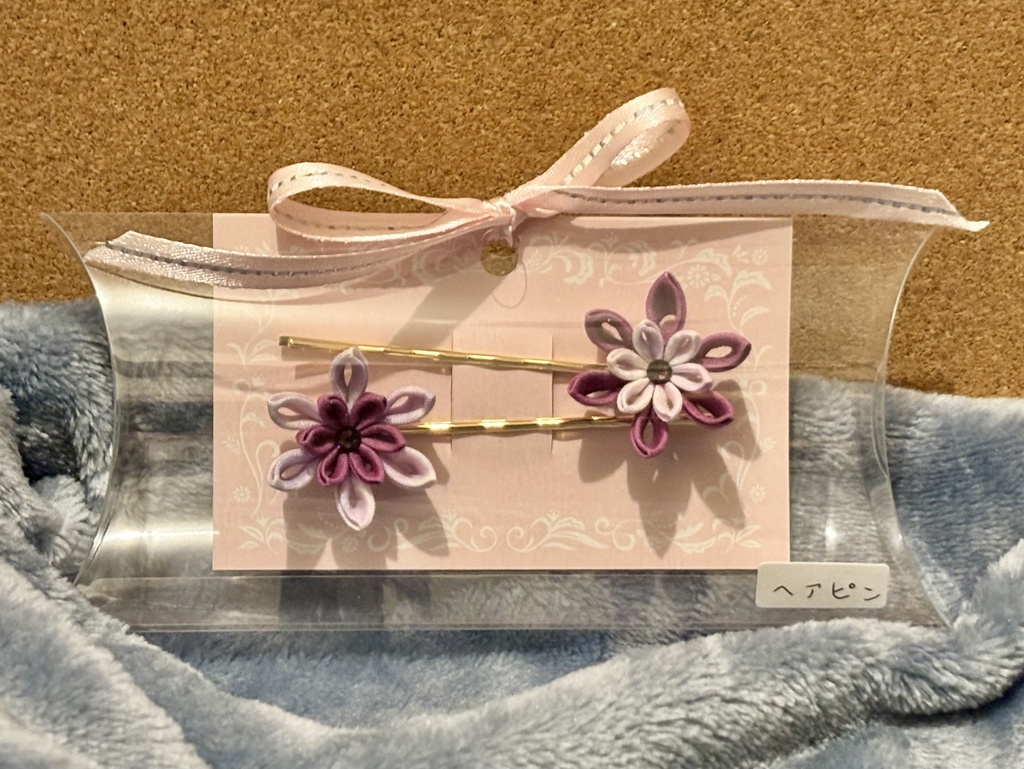 つまみ細工ヘアピン【ﾂﾐ工房】