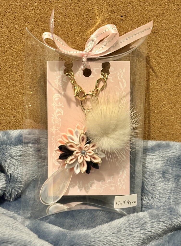 つまみ細工バッグチャーム【ﾂﾐ工房】