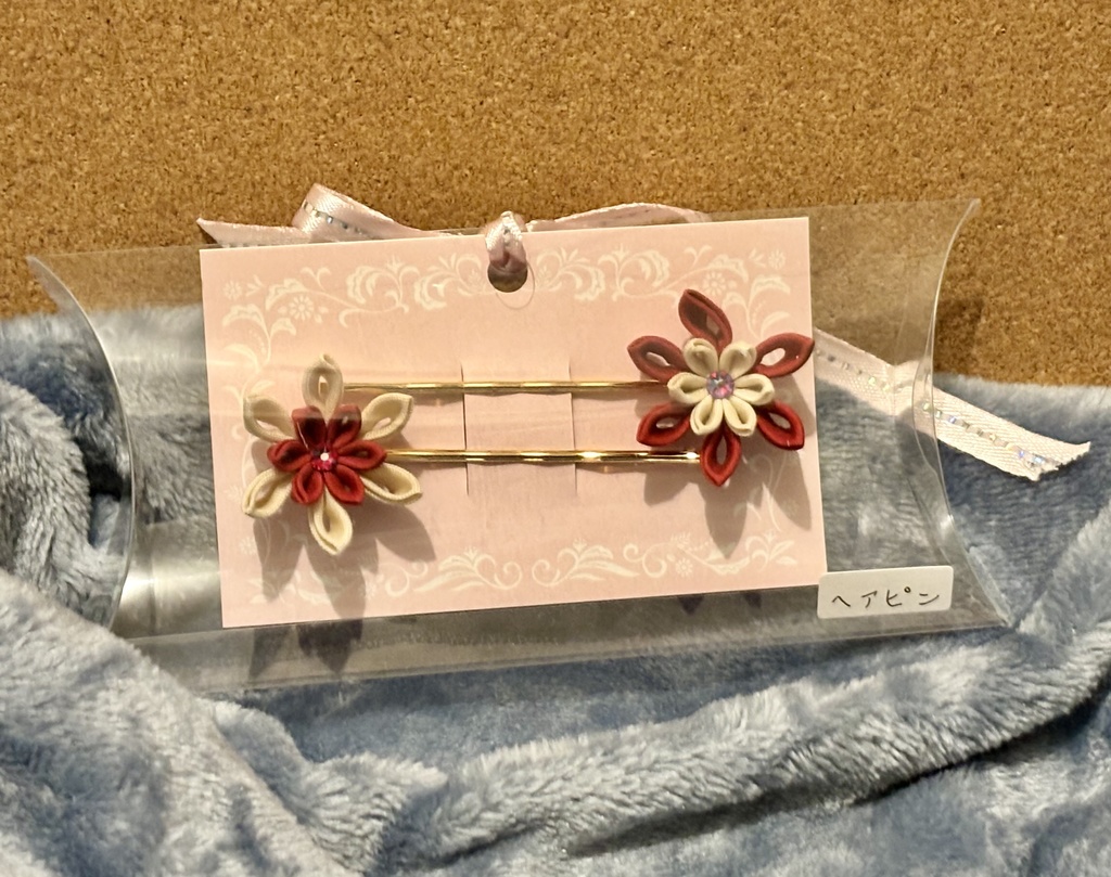 つまみ細工ヘアピン【ﾂﾐ工房】