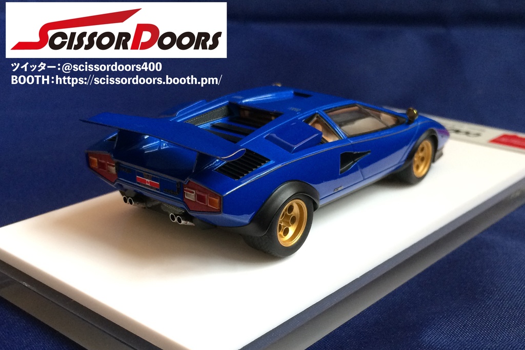 1/43 Lamborghini Countach LP400 “Walter Wolf modified car” Candy Blue Limited 20 pcs.