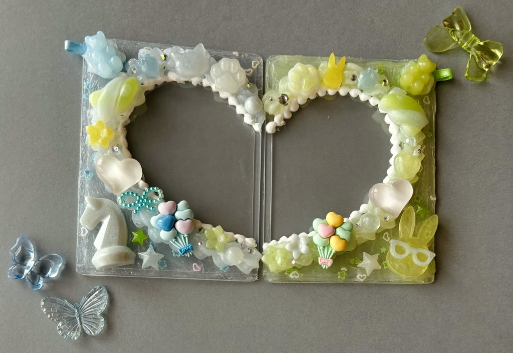 ホイップカードケース(水色・黄緑)