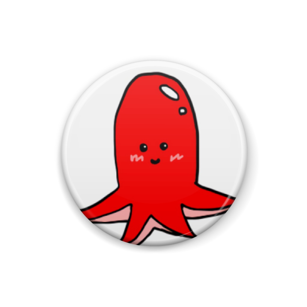 たこさんウインナーの缶バッチ